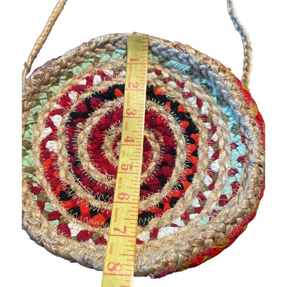 Shiraleah Chicago Mirabel Jute Woven Round Crossbody Purse Boho Bag - Picture 2 of 6